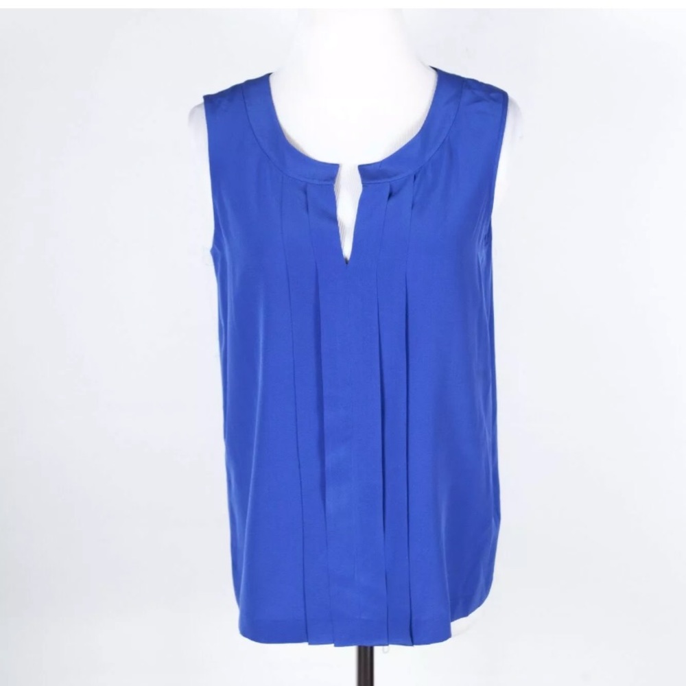 Kate Spade Tank Top Blouse Cami 100% Silk Blue 4